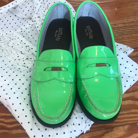 lime green loafers